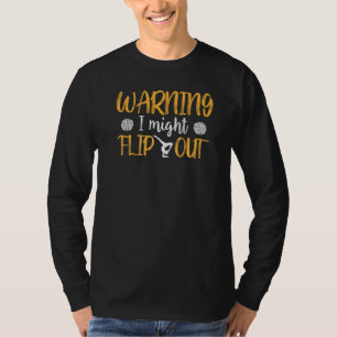T-shirt Slogan de Cheerleading Attention Je Pourrais Fair