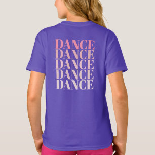 T-shirt Slogan de danse rose et violet Danse Danse Danse