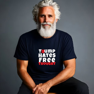 T-shirt slogan de protestation étudiant anti-Trump rouge b