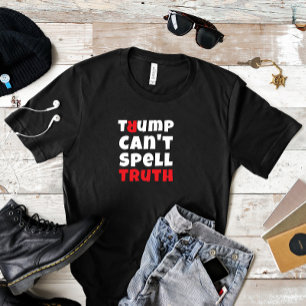 T-shirt slogan de protestation étudiant anti-Trump rouge n
