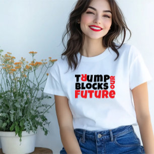 T-shirt slogan de protestation féministe anti-Trump rouge