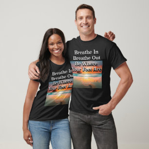 T-shirt Slogan de récupération Respirer dans respirer deho