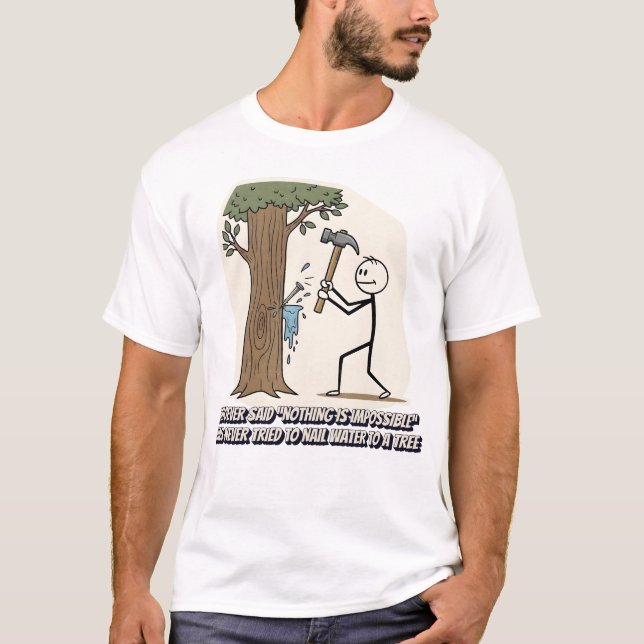 T-shirt Slogan drôle de stickman (Devant)
