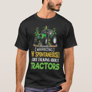 T-shirt slogan drôle et agriculteur de tracteur vert aime 