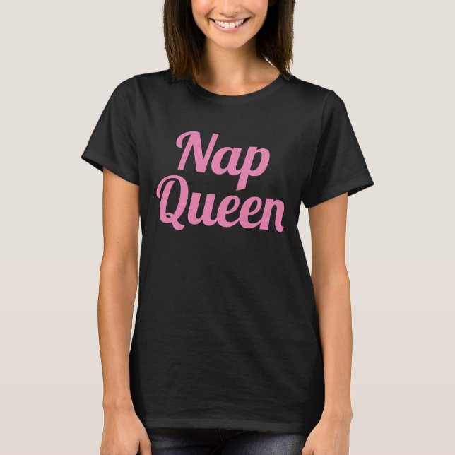 T-shirt Slogan rose Reine Nap | Bodysuit bébé (Devant)