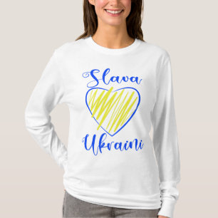 T-shirt Slogan Slava la gloire ukrainienne à l'Ukraine coe