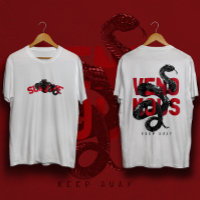 Slogan venimeux avec streetwear en cobra noir