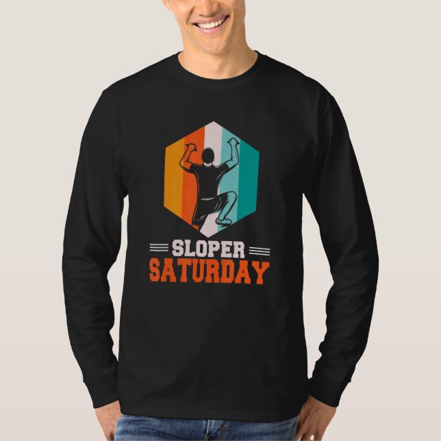 T-shirt Sloper Saturday Boulder Boulderer Climer (Devant)