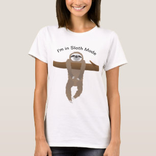 T-shirt Sloth accroché à une branche d'arbre, je suis en m
