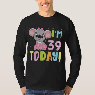 T-shirt Sloth Anniversaire J'ai 39 ans aujourd'hui heureux