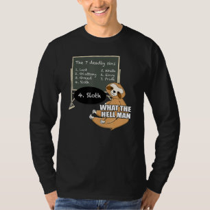 T-shirt Sloth apprend 7 péchés mortels Mème animal drôle