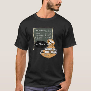 T-shirt Sloth apprend 7 péchés mortels Mème animal drôle