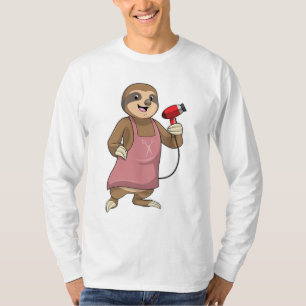 T-shirt Sloth as Hair stylist avec Sèche-cheveux