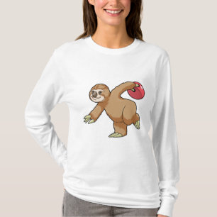 T-shirt Sloth at Bowling avec Bowling ball