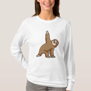 T-shirt Sloth au Yoga Stretching exercices Legs