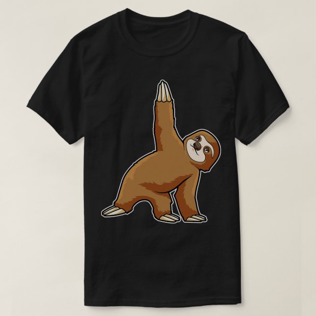 T-shirt Sloth au Yoga Stretching exercices Legs (Design devant)