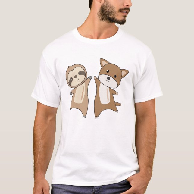 T-shirt Sloth Beagle Chien Amoureux des animaux Machines à (Devant)