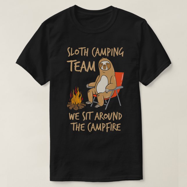 T-shirt Sloth Camping Équipe Vêtements Sloth Lover Cadeau  (Design devant)