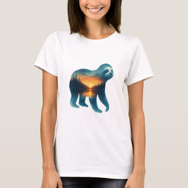 T-shirt Sloth Camping Lover (Devant)
