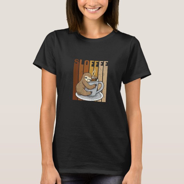T-shirt Sloth Coffee (Devant)
