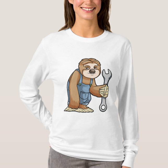 T-shirt Sloth comme artisan avec clé (Devant)