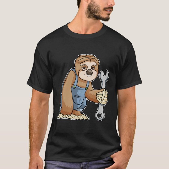 T-shirt Sloth comme artisan avec clé (Devant)