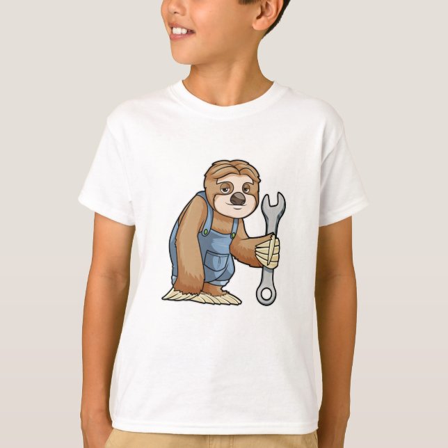 T-shirt Sloth comme artisan avec clé (Devant)
