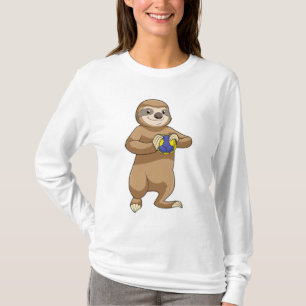 T-shirt Sloth comme joueur de handball avec Handball