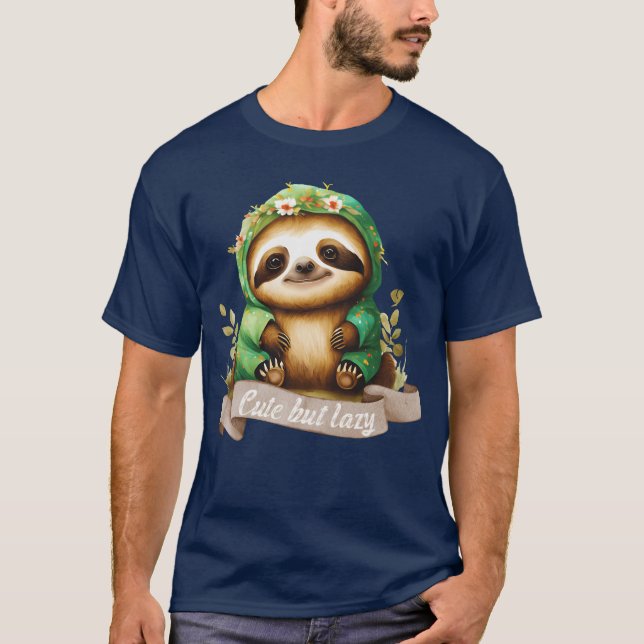T-shirt Sloth Cut but lazy in a sports sweatshirt boy frie (Devant)