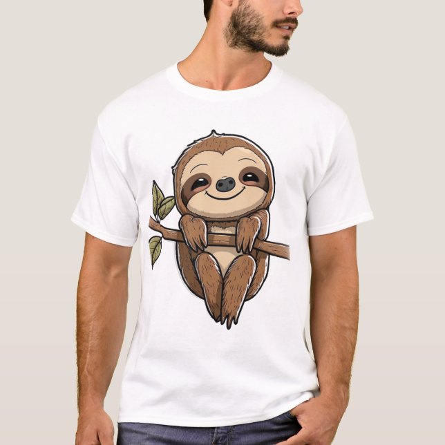 T-shirt Sloth Cute Sloth Cute Cartoon (Devant)