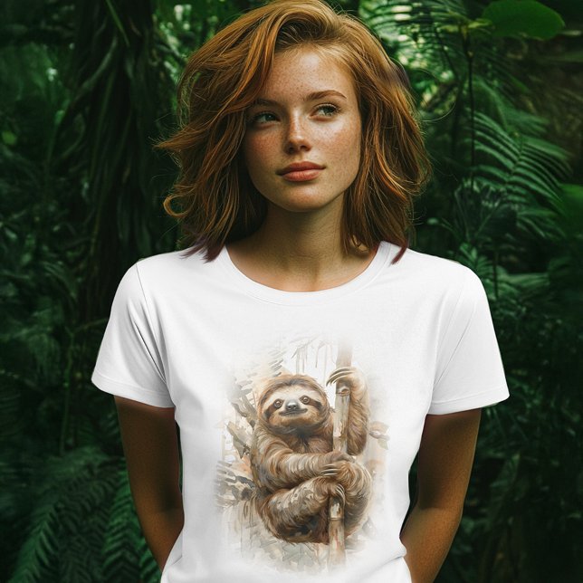T-shirt Sloth dans la forêt tropicale (Créateur téléchargé)