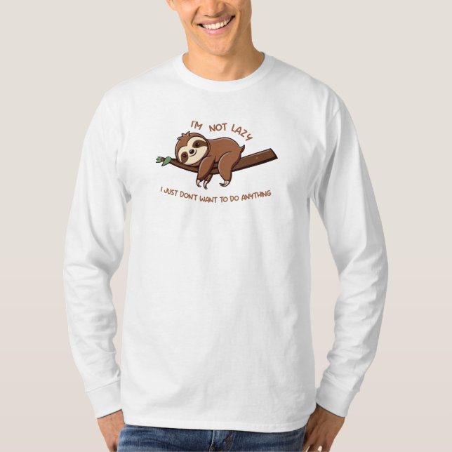 T-shirt Sloth de mise en attente (Devant)