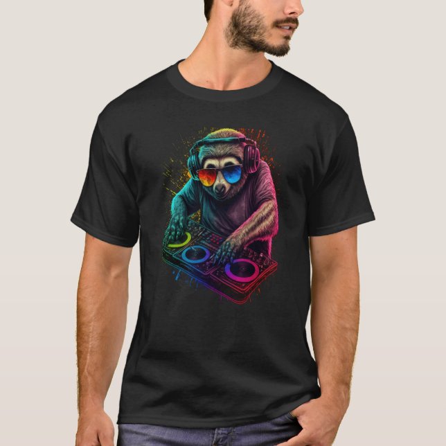 T-shirt Sloth DJ  1 (Devant)
