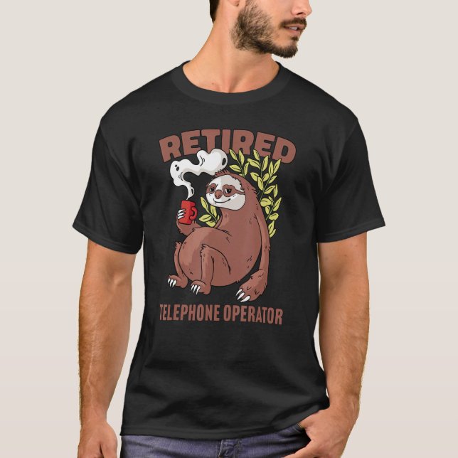 T-shirt Sloth drink café Retraite 4 (Devant)