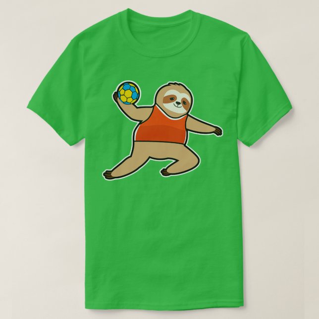 T-shirt Sloth en Handball avec Handball 1 (Design devant)