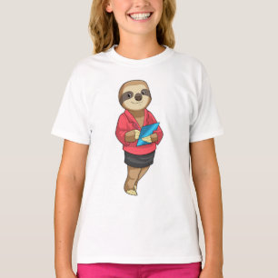 T-shirt Sloth en tant que secrétaire avec Bloc-notes