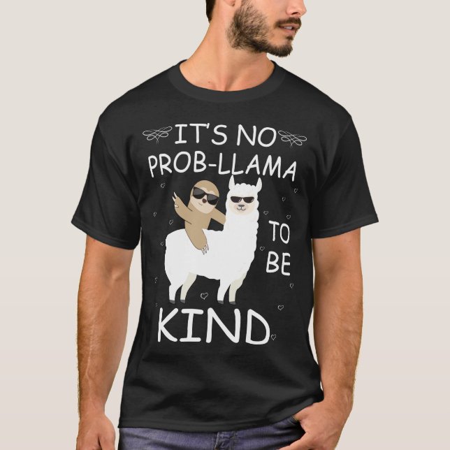 T-shirt sloth équitation llama (Devant)