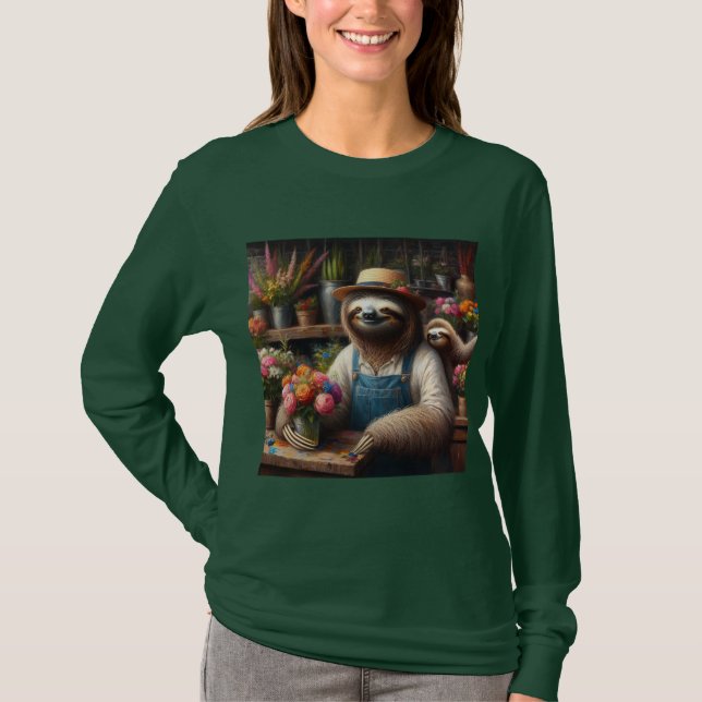 T-shirt Sloth Florist (Devant)