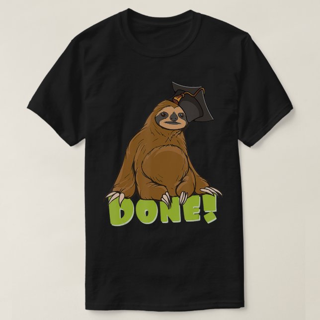 T-shirt Sloth Funny Class Of 2023 School College Graduatio (Design devant)