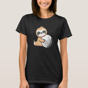 T-shirt Sloth Golf Cute Sloth Holding Golf Ball Sport