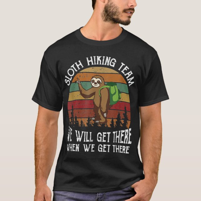 T-shirt Sloth Hikingeam funny hiking team gift for sloth l (Devant)