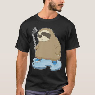 T-shirt Sloth Hockey sur glace Bâton de hockey sur glace