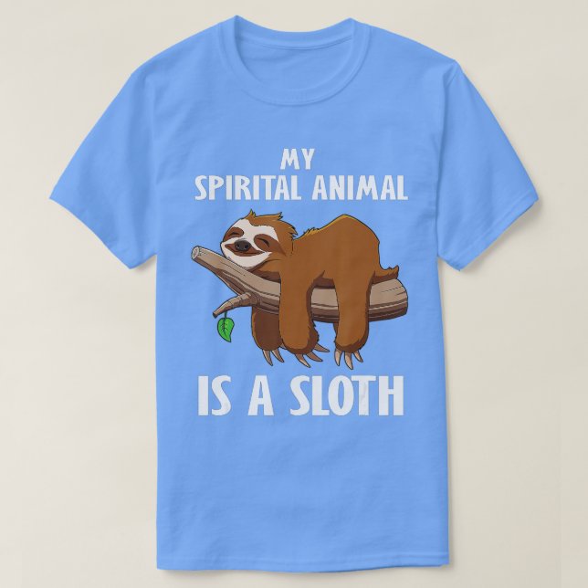 T-shirt Sloth Hommes Femmes Enfants Mon Esprit Animal Est  (Design devant)
