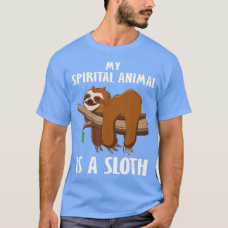 T-shirt Sloth Hommes Femmes Enfants Mon Esprit Animal Est 