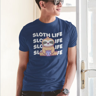 T-shirt Sloth Life   Parcelle couchée