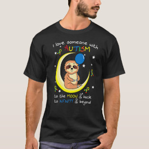 T-shirt Sloth Love Quelqu'Un Avec Puzzle Cool Autisme Sens
