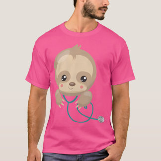 T-shirt Sloth Lover Nurse T Shirt Doctor Médicale pédiatri