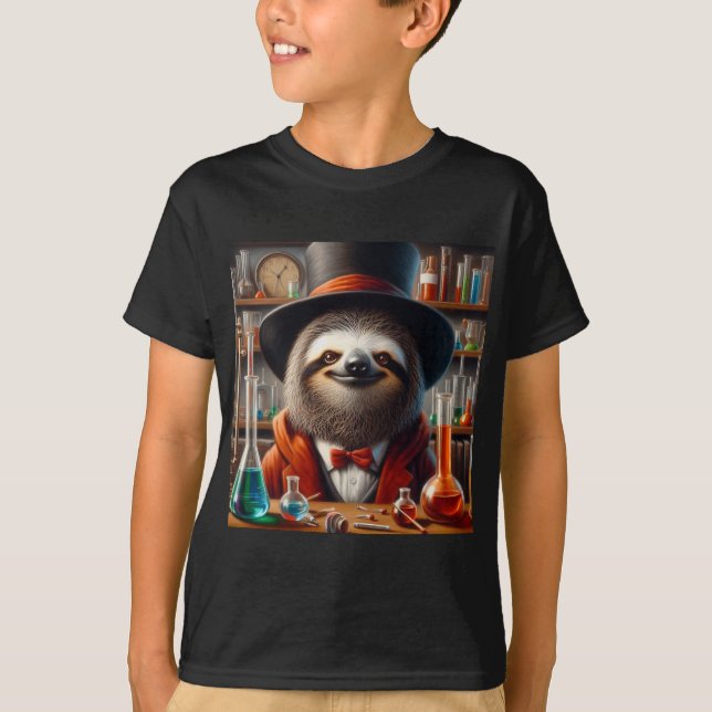 T-shirt Sloth Mad Scientifique (Devant)