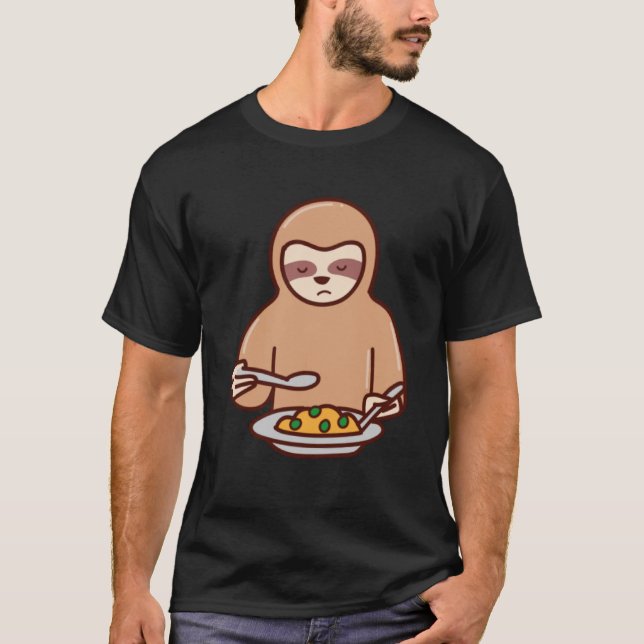 T-shirt Sloth Manger Tomber endormi Ironie mignonne Sloth (Devant)