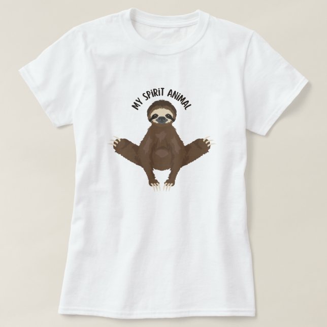 T-shirt Sloth my spirit animal (Design devant)
